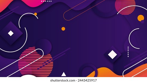 Gradient geometric shapes background vector design in eps 10