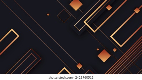 Gradient geometric shapes dark background vector design in eps 10