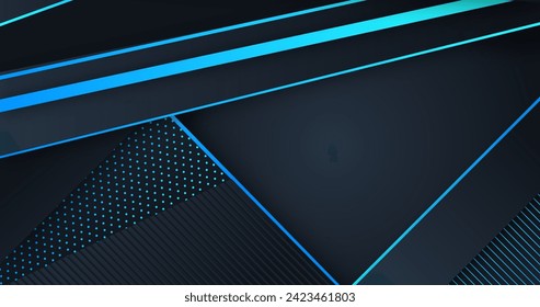Gradient geometric shapes dark background vector design in eps 10