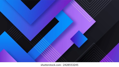 Gradient geometric shapes dark background vector design in eps 10