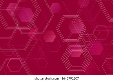 Farbverlauf-geometrischer hexagon-Website-Hintergrund - chaotische abstrakte geometrische Vektorillustration aus Polygonen