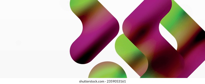 Gradient Geometry. Minimalist Fusion of Lines and Circles, Crafting Serene, Captivating Abstract Background