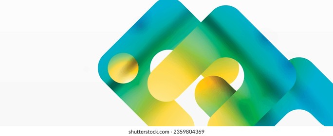 Gradient Geometry. Minimalist Fusion of Lines and Circles, Crafting Serene, Captivating Abstract Background