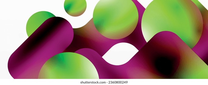 Gradient Geometry. Minimalist Fusion of Lines and Circles, Crafting Serene, Captivating Abstract Background