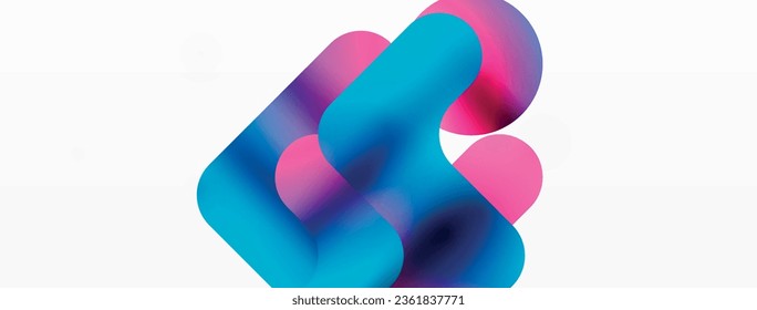 Gradient Geometry. Minimalist Fusion of Lines and Circles, Crafting Serene, Captivating Abstract Background