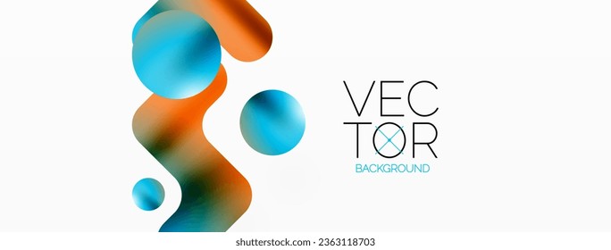 Gradient Geometry. Minimalist Fusion of Lines and Circles, Crafting Serene, Captivating Abstract Background