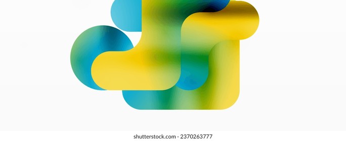 Gradient Geometry. Minimalist Fusion of Lines and Circles, Crafting Serene, Captivating Abstract Background
