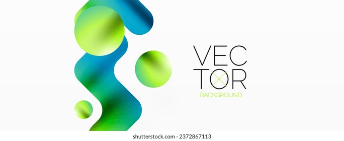 Gradient Geometry. Minimalist Fusion of Lines and Circles, Crafting Serene, Captivating Abstract Background