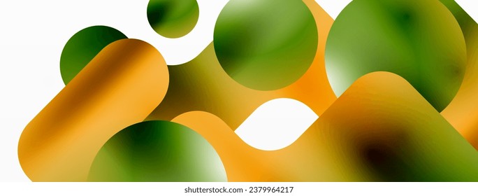Gradient Geometry. Minimalist Fusion of Lines and Circles, Crafting Serene, Captivating Abstract Background