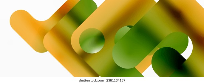 Gradient Geometry. Minimalist Fusion of Lines and Circles, Crafting Serene, Captivating Abstract Background