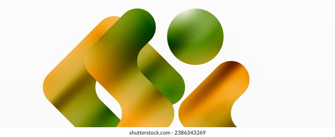 Gradient Geometry. Minimalist Fusion of Lines and Circles, Crafting Serene, Captivating Abstract Background