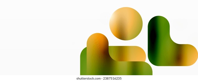 Gradient Geometry. Minimalist Fusion of Lines and Circles, Crafting Serene, Captivating Abstract Background