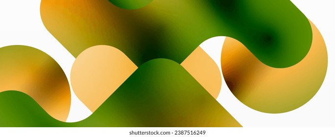 Gradient Geometry. Minimalist Fusion of Lines and Circles, Crafting Serene, Captivating Abstract Background