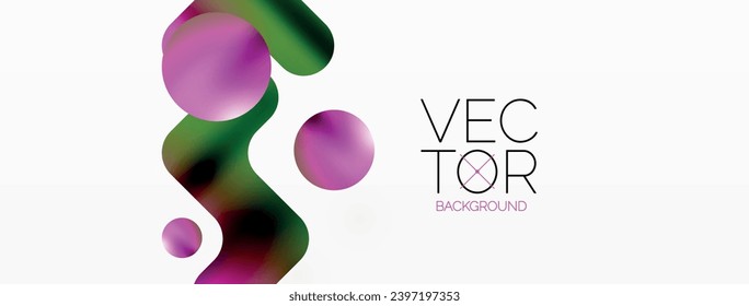 Gradient Geometry. Minimalist Fusion of Lines and Circles, Crafting Serene, Captivating Abstract Background