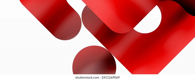 Gradient Geometry. Minimalist Fusion of Lines and Circles, Crafting Serene, Captivating Abstract Background