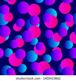 Gradient geometry in a modern style on a dark blue background. Abstract pattern. Violet, blue, pink gradients. Seamless pattern. Vector line design for packaging, fabric, beech and other.