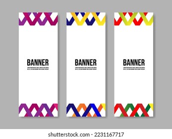 gradient geometry vertical banner collection