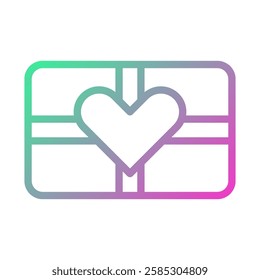 Gradient Gift Card with Heart Illustration