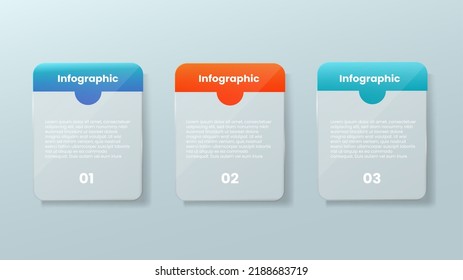 gradient glass infographic template for web, business, presentations