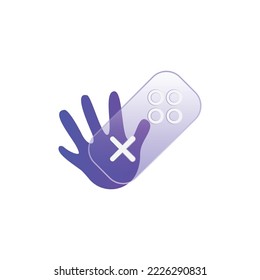 Gradient glass morphism game icon design vector