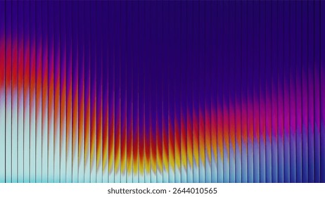 Gradient Glass Neon Fractal Blur Pattern Background Abstract. Blue Aura Glossy mesh hologram effect with multicolored fluid distortion. Neon poster wallpaper featuring soft prism light.