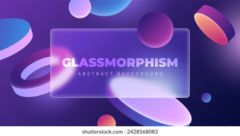 Gradient glassmorphism background vector design in eps 10