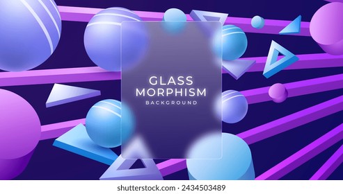 Gradient glassmorphism background vector design in eps 10