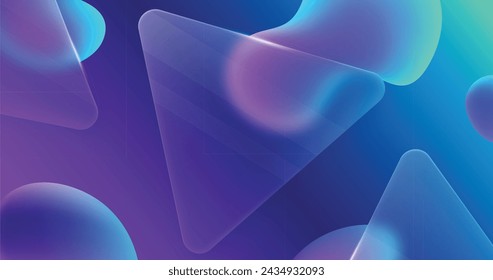 Gradient glassmorphism vector design in eps 10