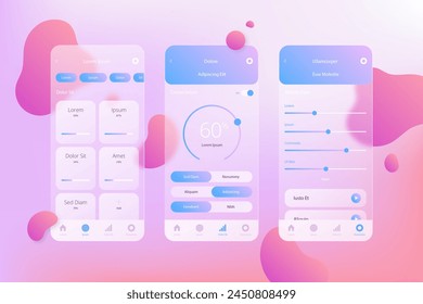 Gradient glassmorphism vector design in eps 10