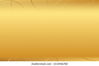 Gradient gold abstract background vector template with curvy lines ornament and copyspace. Ready to use template with shiny colors. Suitable for business card, backdrop, and greeting card.