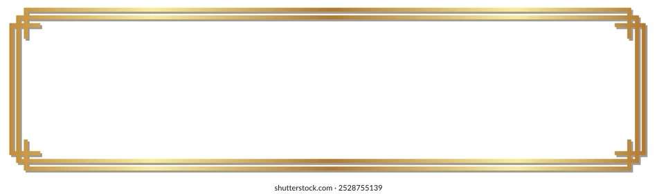 Gradiente dourado quadro vintage horizontal espaço livre para texto
