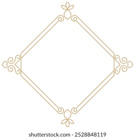 Gradient gold frame vintage horizontal frame Free space for text