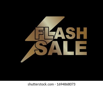 The gradient gold isolated standard bold wordS FLASH SALE with thumber icon
