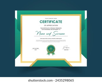 Gradient Gold Luxury Professional Award Certificate Template