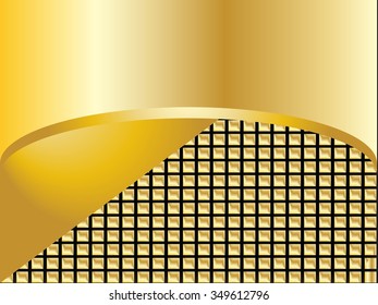 Gradient gold texture with grid background. template design. Vector illustration