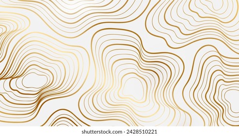 Gradient golden linear background with abstract linear waves vector design in eps 10