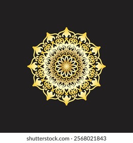 Gradient Golden Mandala | Luxurious Abstract Art with Radiant Elegance 