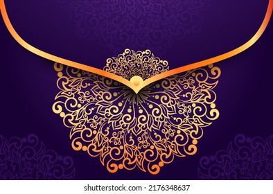 Gradient Golden Mandala Luxury Background