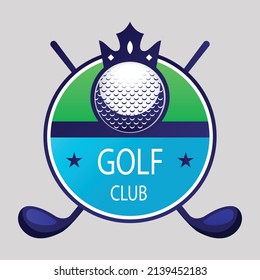 gradient golf logo set vector