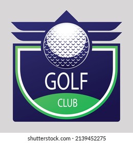 gradient golf logo set vector