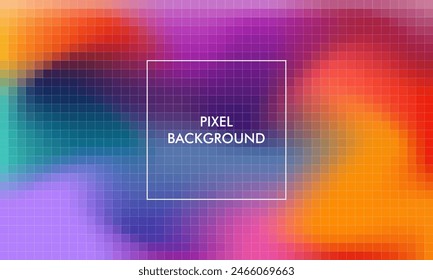 Gradient grainy mesh abstract blur texture background with blue, orange, purple,tosca, pastel, yellow, pastel color