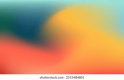 Gradient grainy mesh abstract blur texture background  with orange, red, pastel, green color