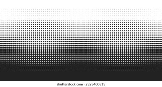 Gradient graphic seamless background. Black and white dotted lines backdrop. Monochrome background template . Vector illustration