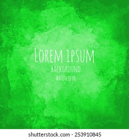 gradient grass green watercolor background. EPS 10