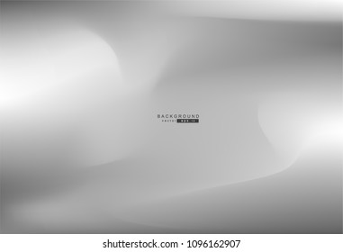 Gradient gray abstract background. Blurred smooth gray color, bright light effect holographic, silver graphic soft design wallpaper, vector illustration