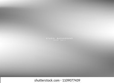 Gradient gray abstract background. Blurred smooth gray color, bright light effect holographic, silver graphic soft design wallpaper, vector illustration