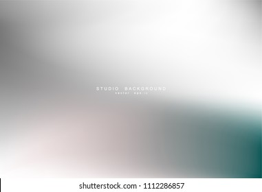 Gradient gray abstract background. Blurred smooth gray color, bright light effect holographic, silver graphic soft design wallpaper, vector illustration