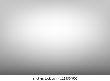 Gradient gray abstract background. Blurred smooth gray color, bright light effect holographic, silver graphic soft design wallpaper, vector illustration