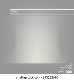 Gradient Gray And White Abstract Background. Vector Illustration. EPS 10