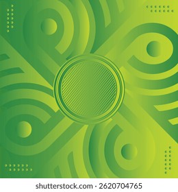 Gradient green abstract background with circles